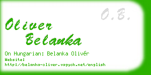 oliver belanka business card